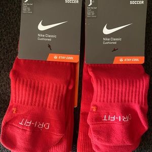 NWT Red Nike Over-the-Calf Youth soccer socks - shoe size 13C-3Y